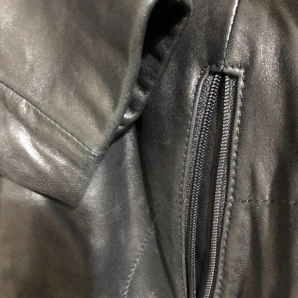 Kenneth Cole Reaction - Black Leather Jacket‎ - Picture 7 of 12